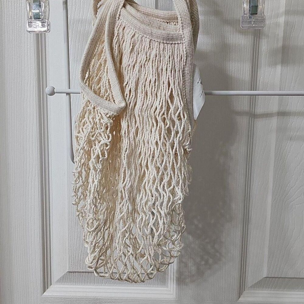 IKEA KUNGSFORS Reusable Net Bag Natural Cotton Mesh Grocery Tote